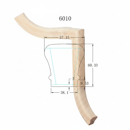 C-7066 Traditional Series Fittings Gooseneck - LH 2 Riser with Cap 135 Degree *Fits C-6010 Rail