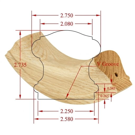 C-7114S Bristol Series Fittings Up Easing 90 Degree *fits C-6110 Rail
