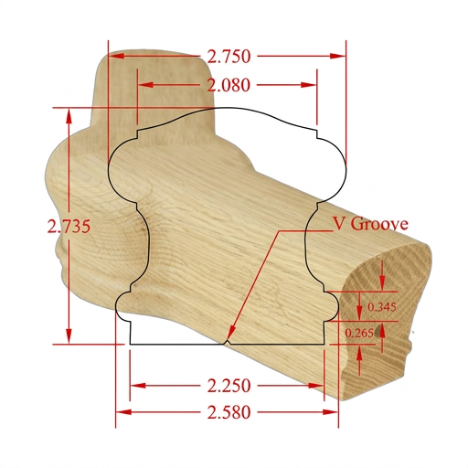 C-7122 Bristol Series Fittings Level Newel Cap 45 Degree *fits C-6110 Rail