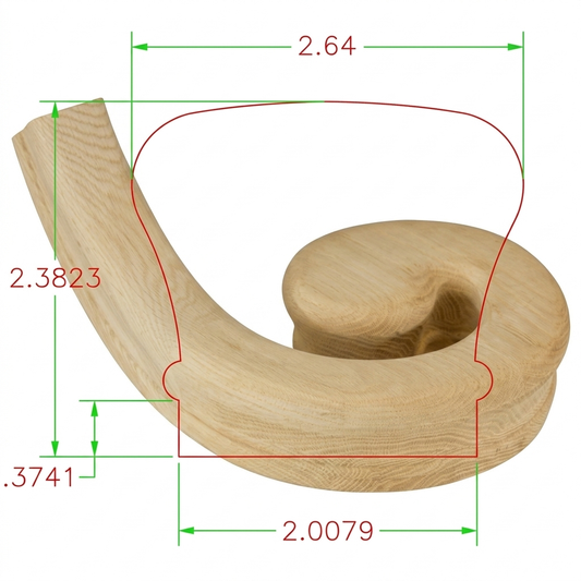 C-7230 Classic Series Fittings LH Volute *Fits C-6210 Rail