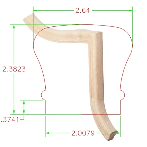C-7261 Classic Series Fittings Gooseneck - LH 2 Riser with Cap 135 Degree *Fits C-6210 Rail