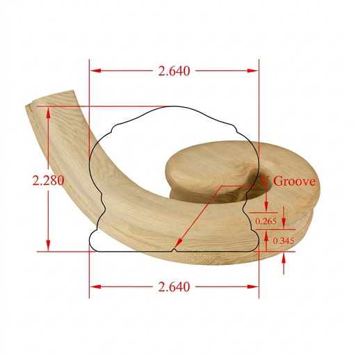 C-7335 Georgian Series Fittings RH Volute Fits Coffman's C-6310 Rail Fits Coffman's C-6310 Rail