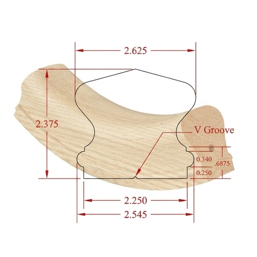 C-7414S Richmond Series Fittings Up Easing 90 Degree - Fits C-6410 Rail