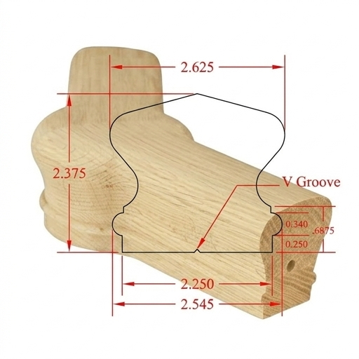 C-7422 Richmond Series Fittings Level Newel Cap 45 Degree - Fits C-6410 Rail