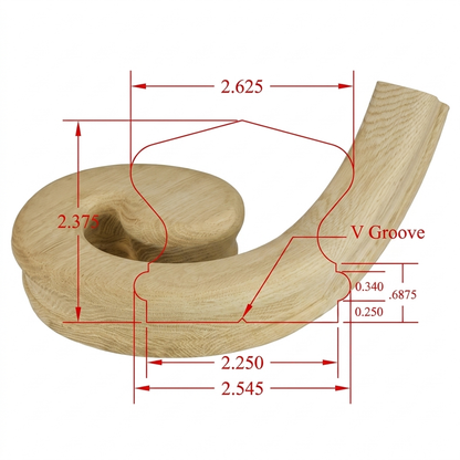 C-7435 Richmond Series Fittings RH Volute - Fits C-6410 Rail