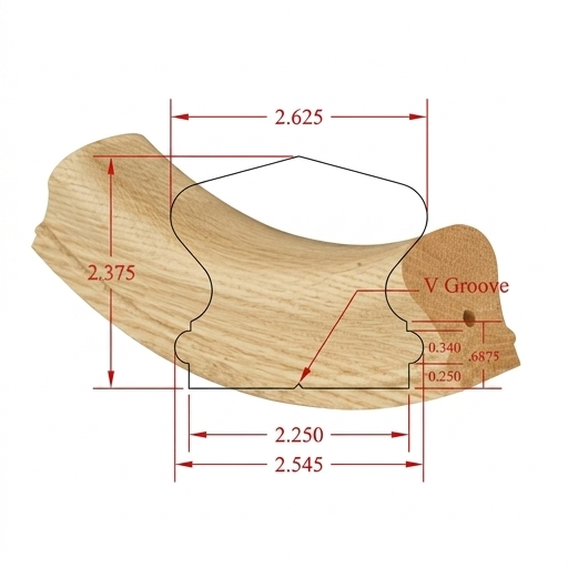 C-7812S Richmond Series Fittings T-Rail Up Easing - Fits C-6410 Rail