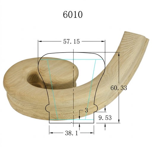 C-7035 Traditional Series Fittings RH Volute *Fits C-6010 Rail