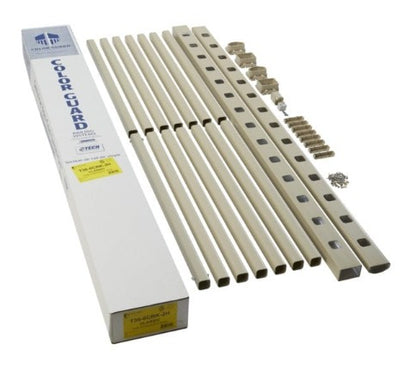 Color Guard: CLASSIC 36" tall and 4 foot in length Straight Rail W36-4-CRK-H White 4" Support Block