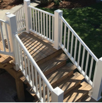 Color Guard: CLASSIC 36" tall and 6 foot in length Stair Rail W36-6CSRK-H White