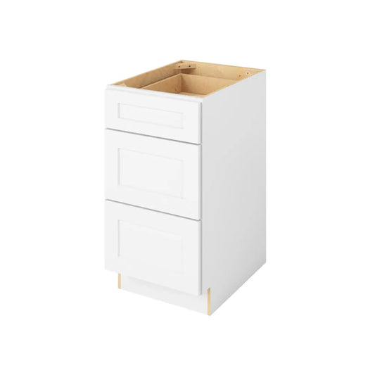 Hardware Resources: 18" Three Drawer Base - Polar White