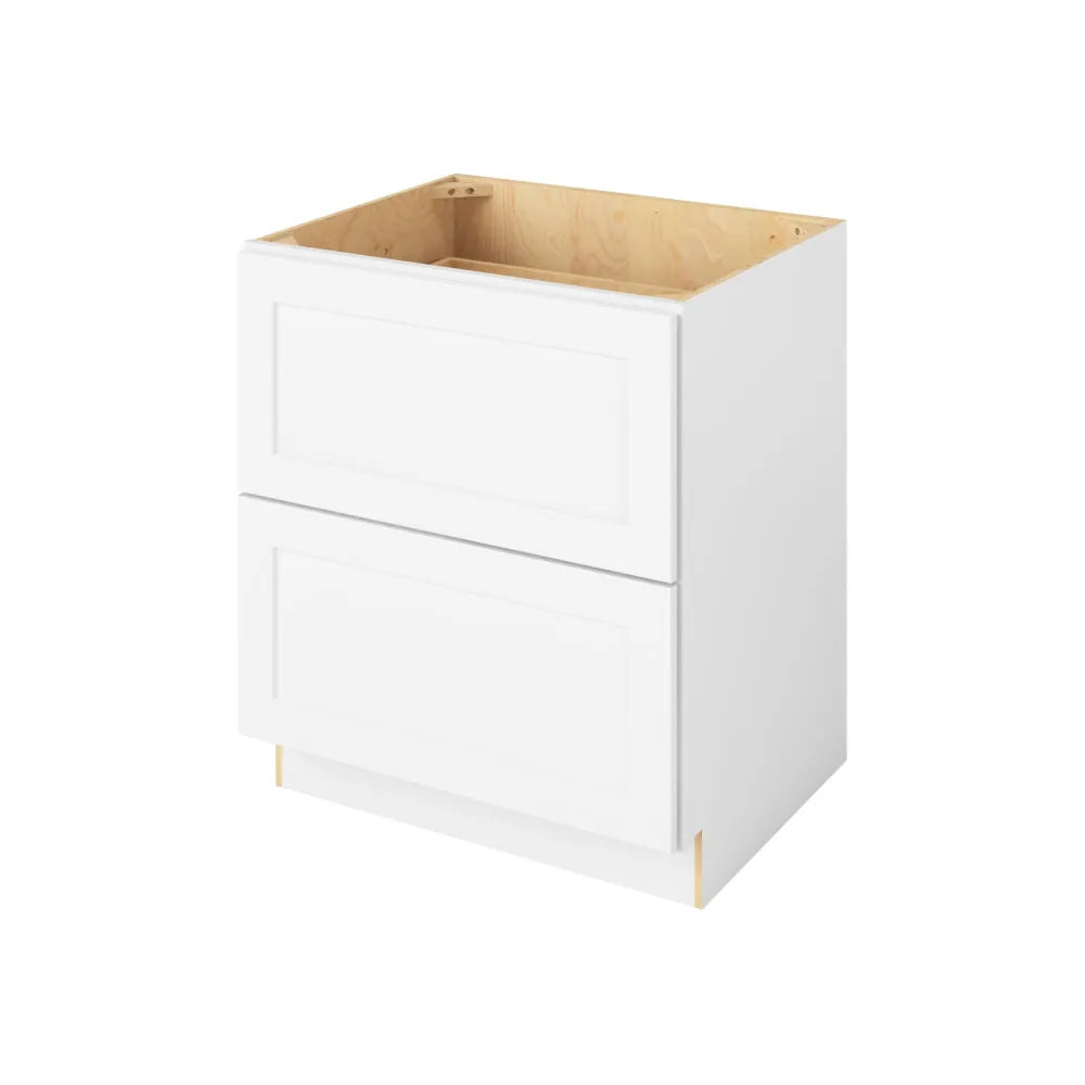 Hardware Resources: 30" Two Drawer Base - Polar White