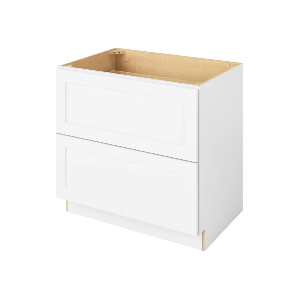 Hardware Resources: 36" Two Drawer Base - Polar White