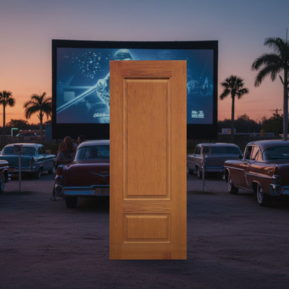 SLAB: Fiberglass Oak WG Texture 2-Panel Squaretop DRG29/DRG2980 (unfinished)