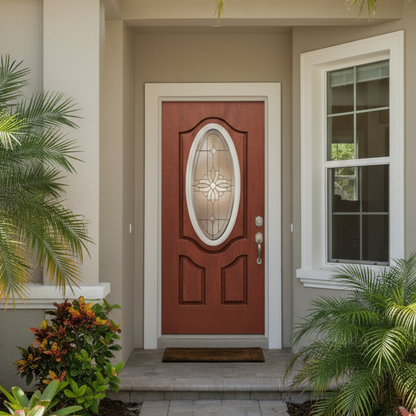 DRM3D Mahogany 3-Panel Raised door
