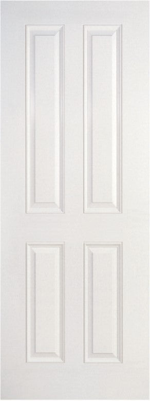 SLAB: Fiberglass Smooth True 4-Panel Raised HVHZ-Impact DRS40I (unfinished)