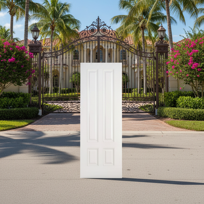 SLAB: Fiberglass Smooth 4-Panel Raised HVHZ-Impact DRS49I (unfinished)