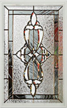 Door Glass Insert: Embassy Decorative Glass with Zinc Caming Impact Rated