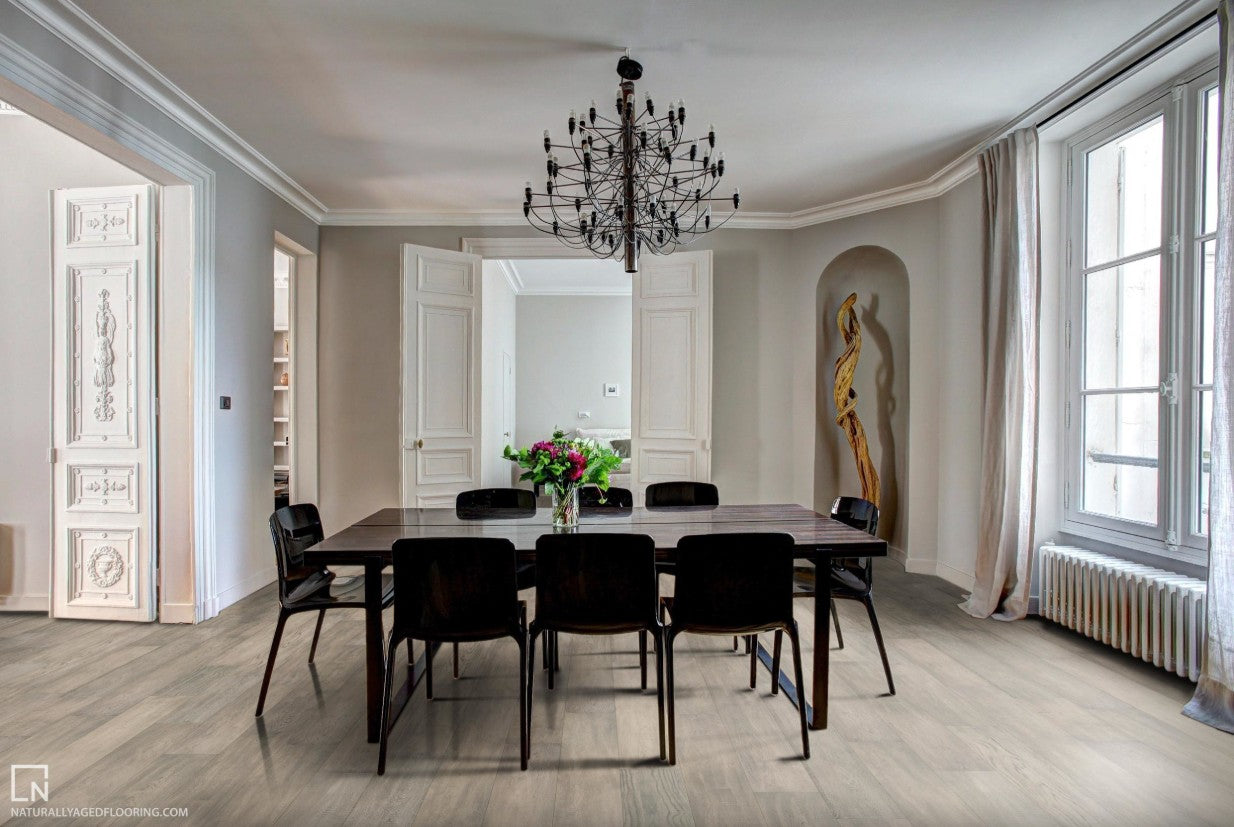 Flooring: GREY MIST Engineered Hardwood Medallion Collection by Naturally Aged Flooring *add 1 handling fee to order