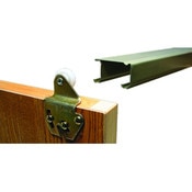 1166G722 2 Door Bypass Door Hardware Set with 71" Steel Track - Gold