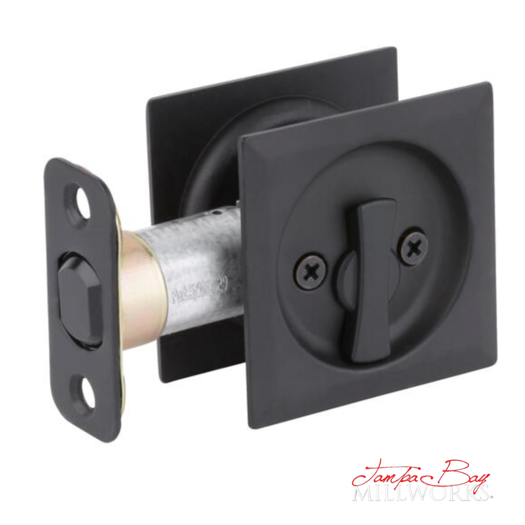 DOOR HARDWARE: Kwikset Sq 335-514 (Matt Black) Privacy