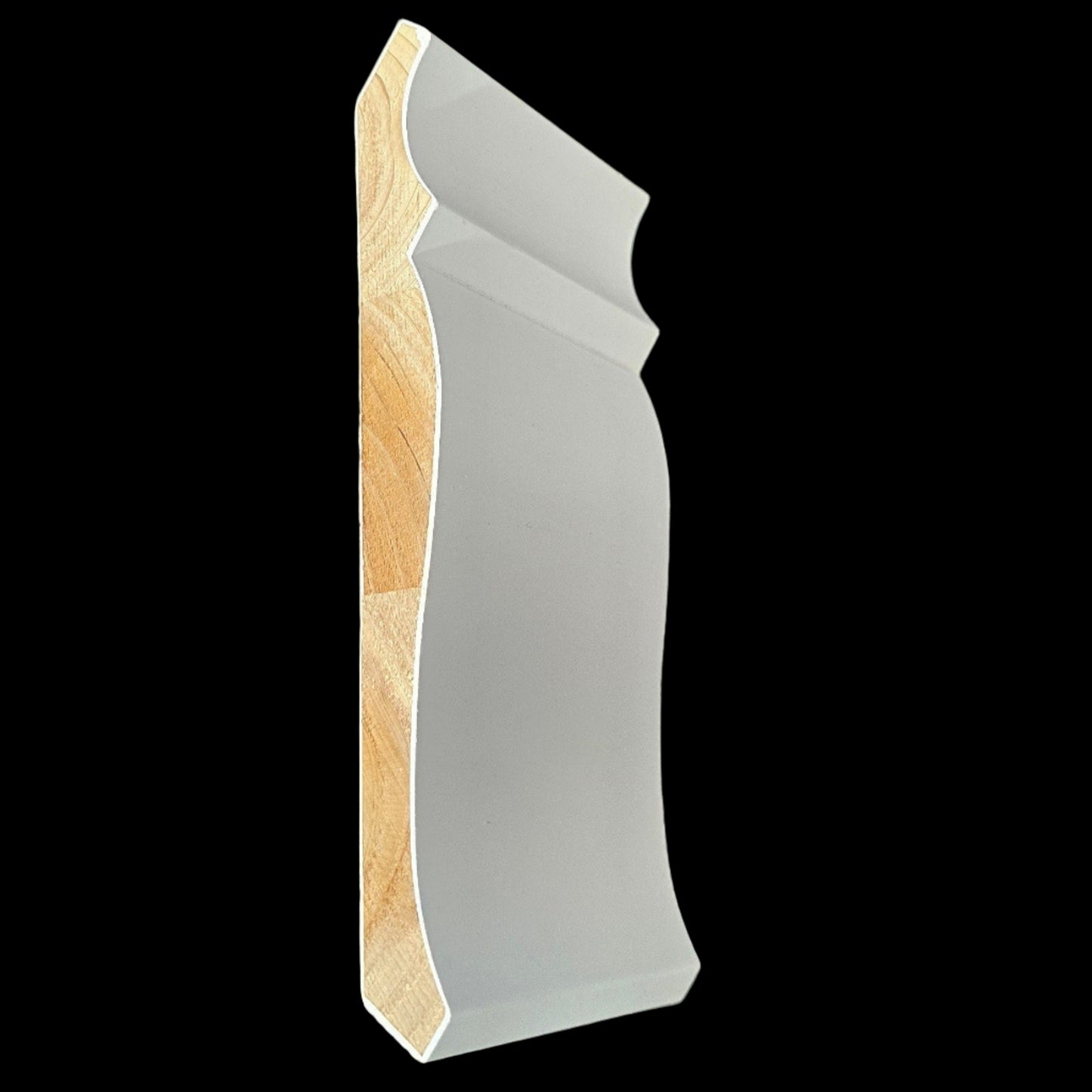 Crown: L8027 7 1/4 w/Cove Primed Finger Joint Pine (3/4"x7-1/4") 8' or 16'