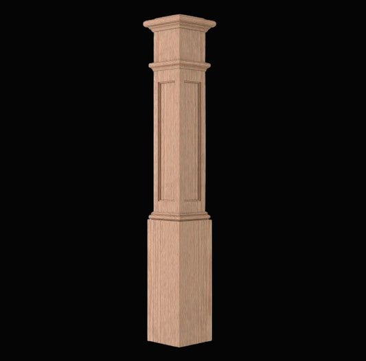 STAIR-PART: LJ-4094-O Craft Newel 48" Red Oak Newel