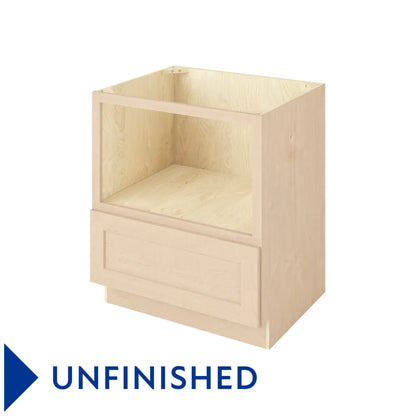 Hardware Resources: 30" Microwave Base, 1 Drawer - Unfinished