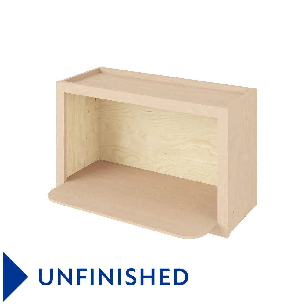 Hardware Resources: 30" x 18" Microwave Wall Cabinet - Unfinished