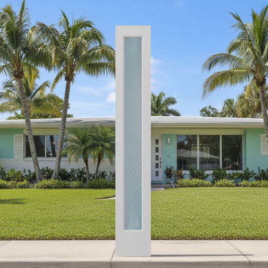 SLAB: Nova-90 Sidelite Fiberglass Smooth 1-lite full-lite direct glazed Translucent Low-E glass HVHZ-Impact SLS1TSLI/SLS1TSL80 (unfinished)