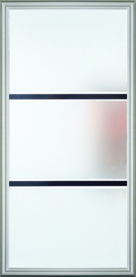 Door Glass Insert: Pure Texture Decorative Glass Non Impact Flat-Frame
