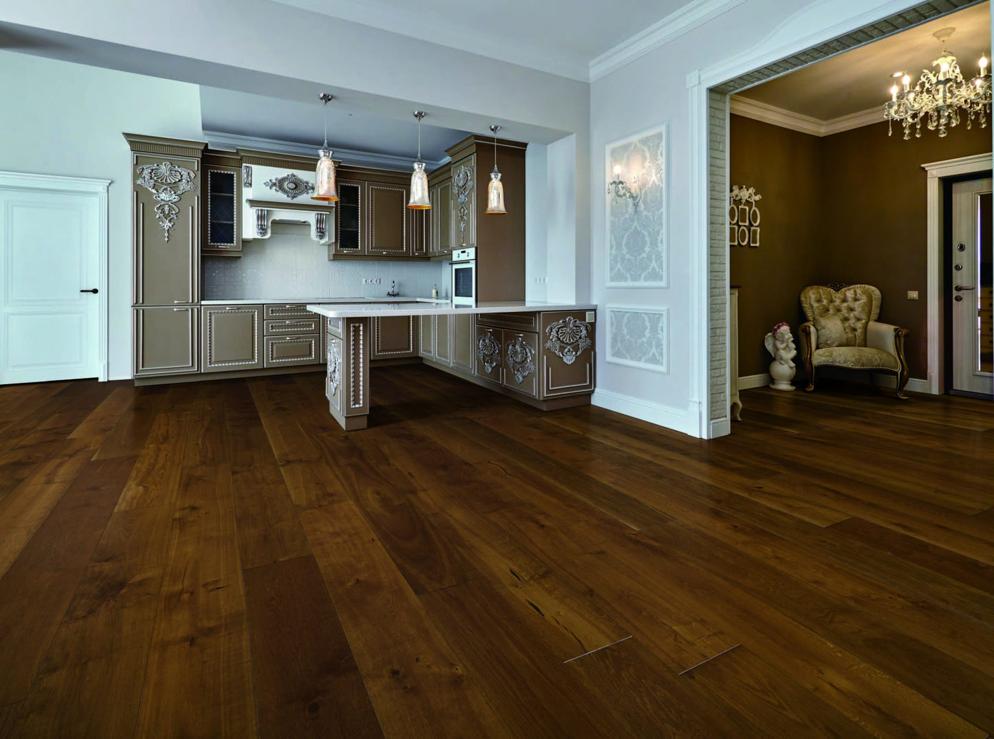 Flooring: PALISADE Engineered Hardwood Pinnacle Collection by Naturally Aged Flooring *add 1 handling fee to order