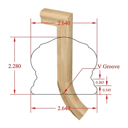 C-7399 Georgian Series Fittings Gooseneck - 2 Riser No Cap Fits Coffman's C-6310 Rail