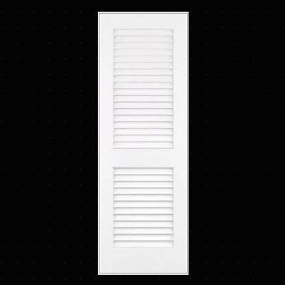 Slab: Primed MDF Smooth Plantation Louver Over Louver Slab 1-3/4"