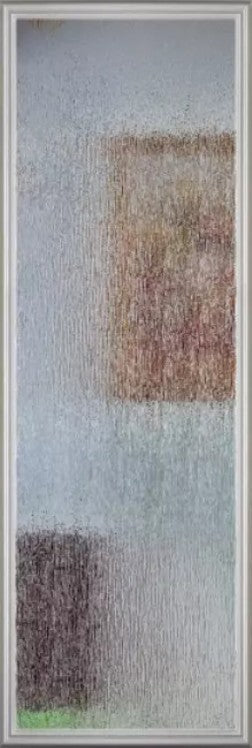Door Glass Insert: Rain Textured Non Impact Flat-Frame