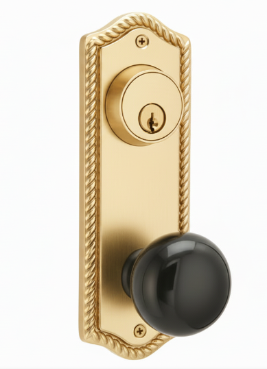 Emtek 7090 Passage Single Keyed Sideplate Lockset Rope 3-5/8