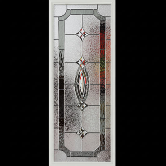Door Glass Insert: Royal Decorative Glass with Zinc Caming Impact Rated