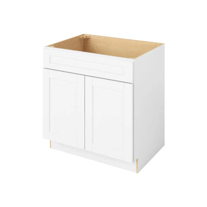 Hardware Resources: 33" Sink Base 2 Doors-1 False Front - Polar White