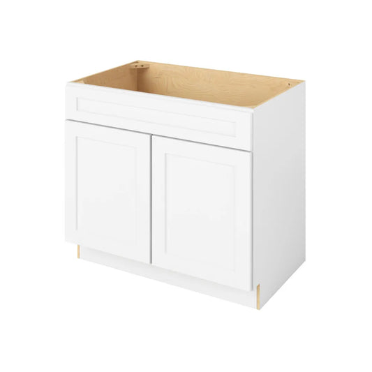 Hardware Resources: 39" Sink Base 2 Doors-1 False Front - Polar White