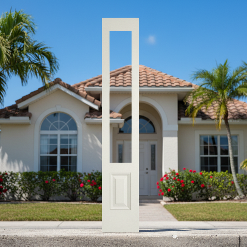 SLAB: Fiberglass Smooth Sidelite cutout for 8"x48" over 1-Panel SLS3E (unfinished)