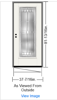 Pre-Hung Fiberglass Smooth w/ Sarantoga Glass and Nickel Caming ThermaTru