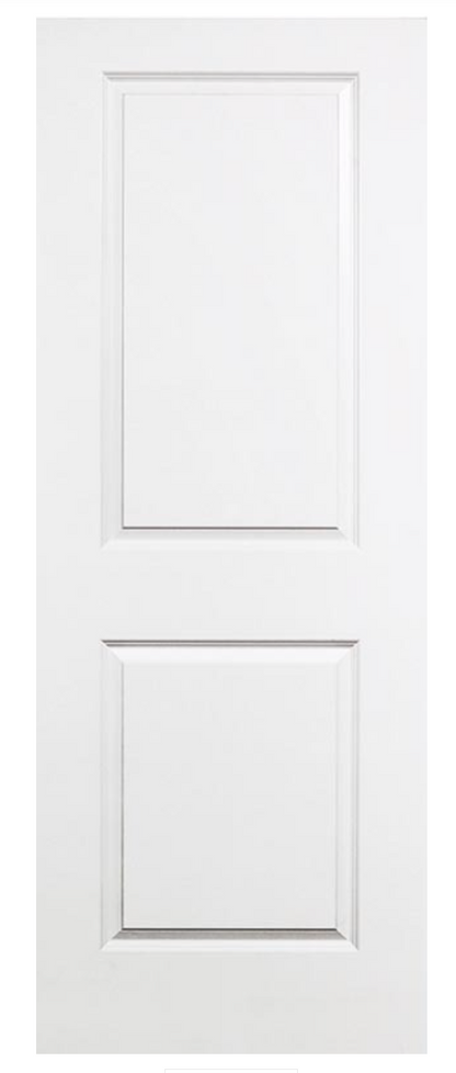 Slab: Carrara Primed Molded Smooth 2-Panel Raised Squaretop Smooth Solid Core Slab 1-3/4" 20min Fire Rated