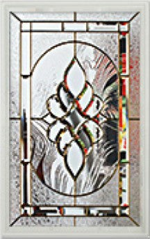 Door Glass Insert: Brigandine Decorative Glass Black Caming Impact Rated