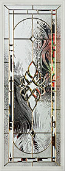 Door Glass Insert: Brigandine Decorative Glass Black Caming Impact Rated