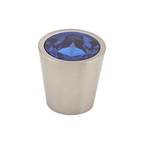 Blue Crystal Center Knob - Additions Collection