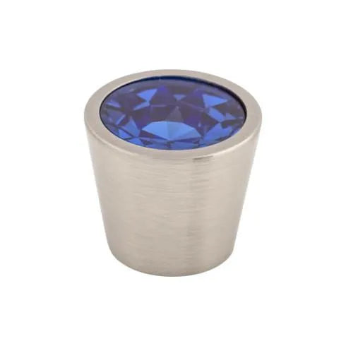Blue Crystal Center Knob - Additions Collection