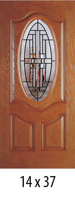 Templar - Decorative Glass Black Patina  (Glass Insert Only)