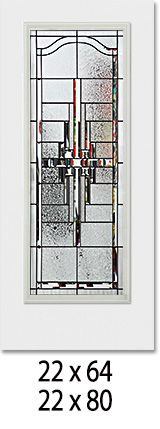 Templar - Decorative Glass Black Patina  (Glass Insert Only)