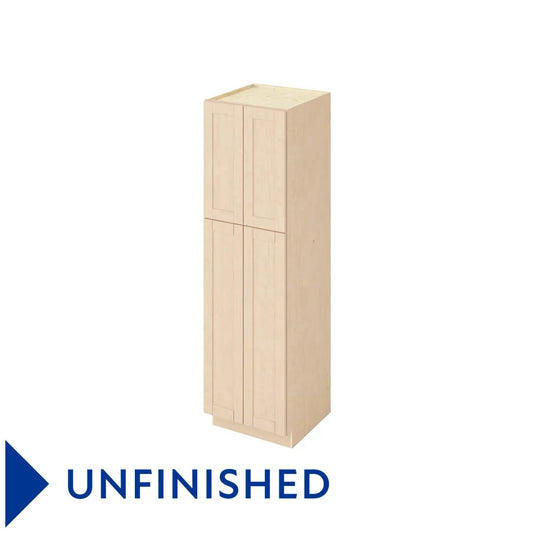Hardware Resources: 24" x 84" Utility Pantry, 4 Doors, 8 Shelves - Unfinished