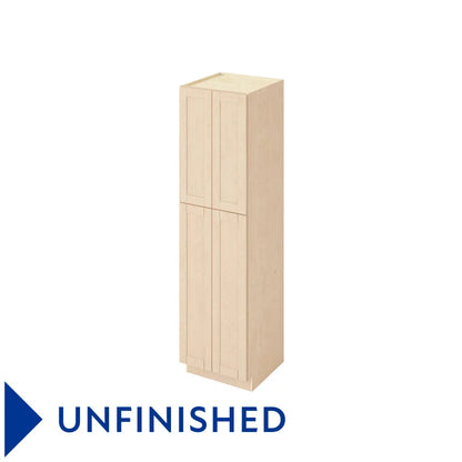 Hardware Resources: 24" x 90" Utility Pantry, 4 Doors, 8 Shelves - Unfinished
