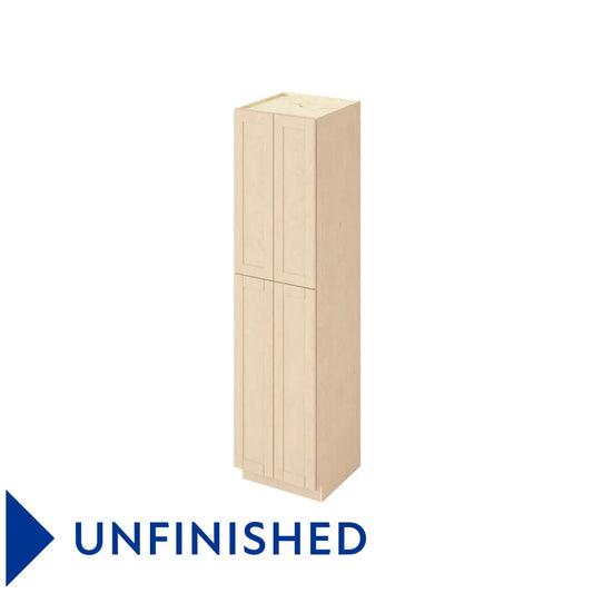 Hardware Resources: 24" x 96" Utility Pantry, 4 Doors, 8 Shelves - Unfinished